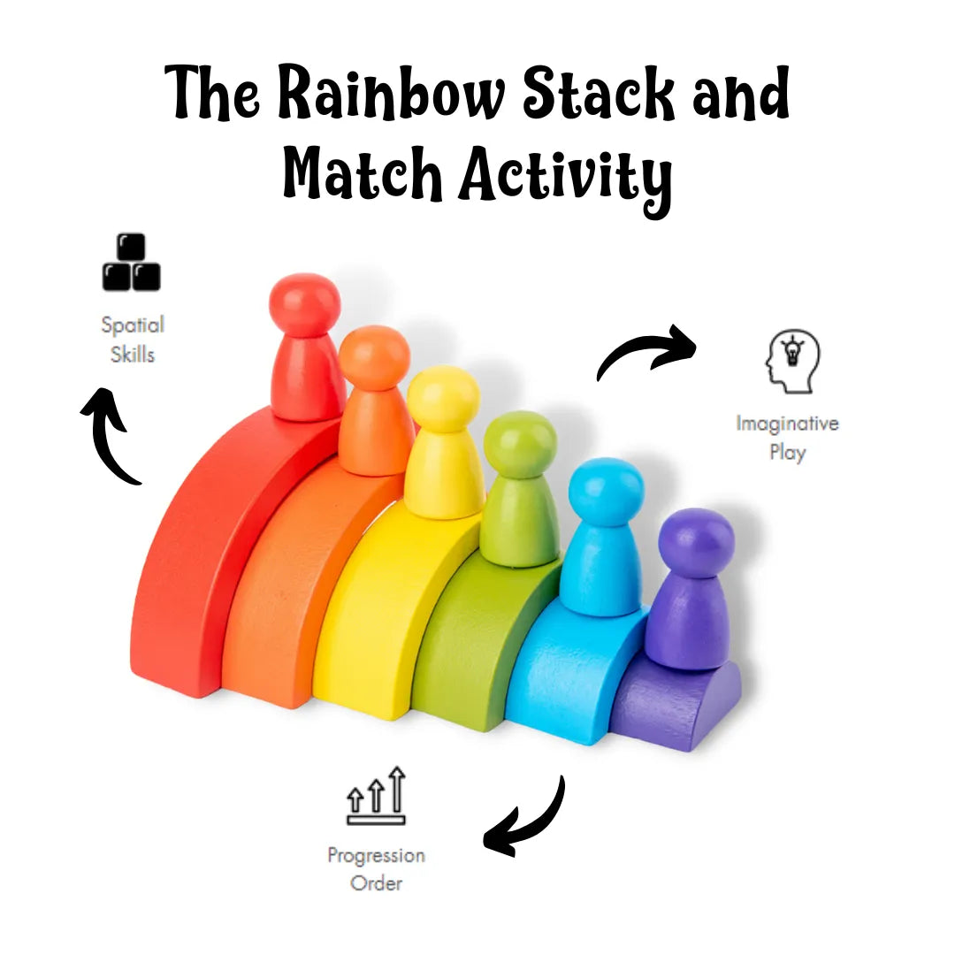 The Montessori Rainbow Stack & Match Activity – Nino Mondo